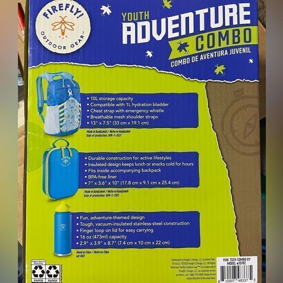FIREFLY Youth Adventure Combo/Backpack, Lunchbox, Water Bottle - Picture 3 of 4